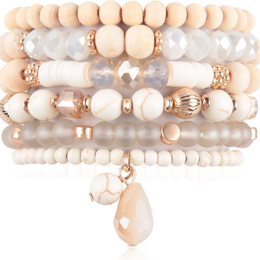 Bohemian Mix Bead Multi Layer Versatile Statement Bracelets - Stackable Beaded S